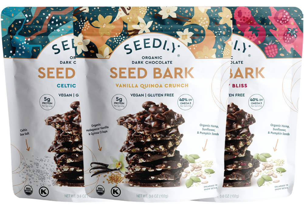 
            
                Load image into Gallery viewer, SEEDLY, Dark Chocolate Bark, Variety Pack, 3.6 Oz.
            
        