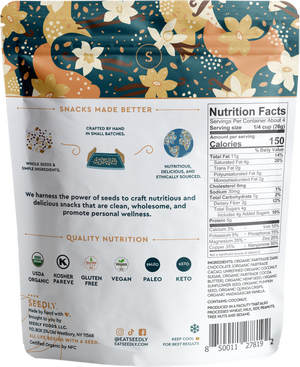 SEEDLY, Vanilla Quinoa Crunch, Dark Chocolate Bark, 3.6 Oz.